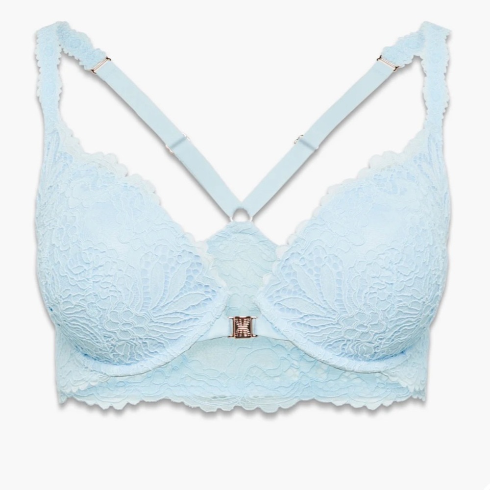 Savage X Fenty Romantic Corded Lace Push Up Bra Front Closure 38B